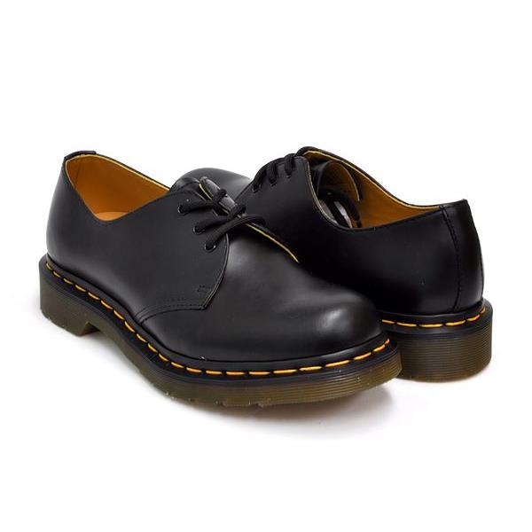 Dr.Martens 3EYE GIBSON SHOE #1461 WOMENS 【ドクターマーチン 3 アイ ギブソン シューズ ウィメンズ】 BLACK SMOOTH｜gettry