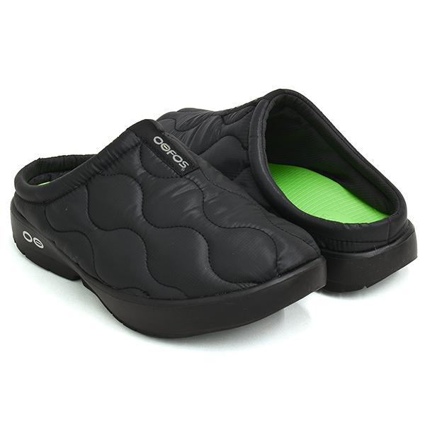 OOFOS MEN'S OOCOOZIE THERMO MULE 【ウーフォス メンズ ウークージー サーモ ミュール】 BLACK / BLACK | OOFOS