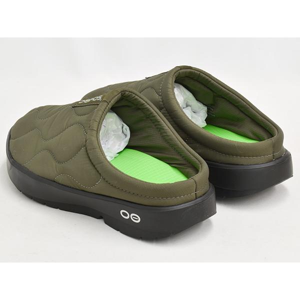 OOFOS MEN'S OOCOOZIE THERMO MULE 【ウーフォス メンズ ウークージー サーモ ミュール】 BLACK / ALPINE MOSS | OOFOS | 01