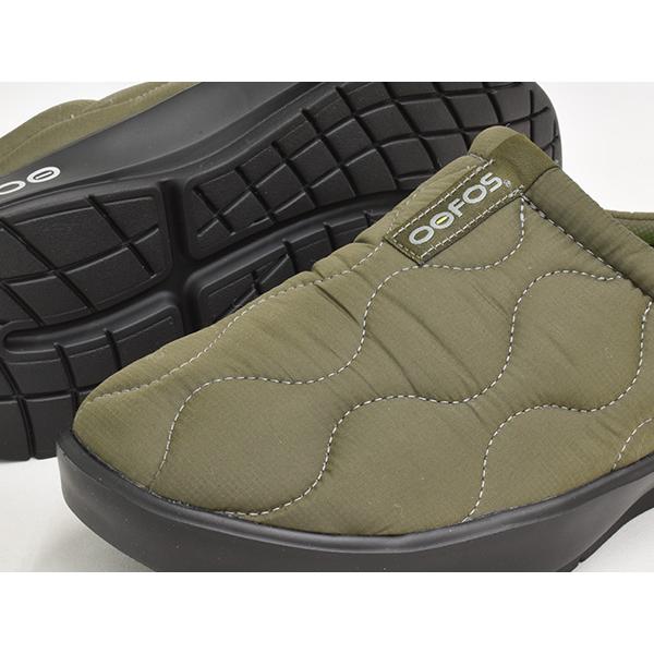 OOFOS MEN'S OOCOOZIE THERMO MULE 【ウーフォス メンズ ウークージー サーモ ミュール】 BLACK / ALPINE MOSS | OOFOS | 02