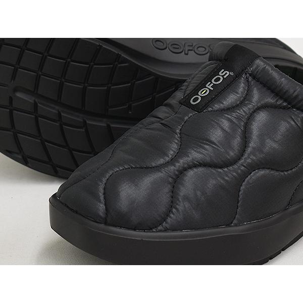 OOFOS WOMEN'S OOCOOZIE THERMO MULE 【ウーフォス ウィメンズ ウークージー サーモ ミュール】 BLACK | OOFOS | 02