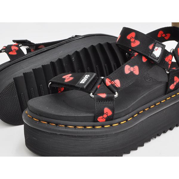 Dr.Martens VEGAN SANDAL HELLO KITTY 【ドクターマーチン ハローキティ プラットフォーム サンダル 厚底】  BLACK - RED｜gettry｜03