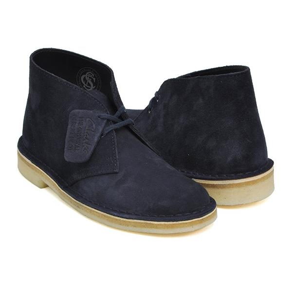 Clarks DESERT BOOT  【クラークス デザートブーツ ウィメンズ】 DARK NAVY SUEDE (WOMENS) WIDTH:D｜gettry