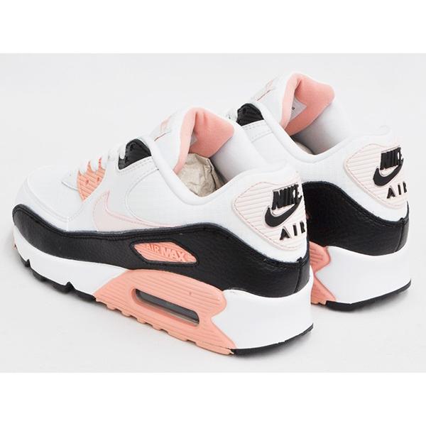 NIKE WMNS AIR MAX 90 【ナイキ ウィメンズ エア マックス】 WHITE / LIGHT SOFT PINK - BLACK