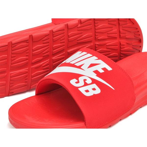 NIKE BENASSI SOLARSOFT SB 【ナイキ ベナッシ ソーラーソフト エスビー】 【スライド サンダル シャワー スリッパ】 UNIVERSITY RED / WHITE｜gettry｜03