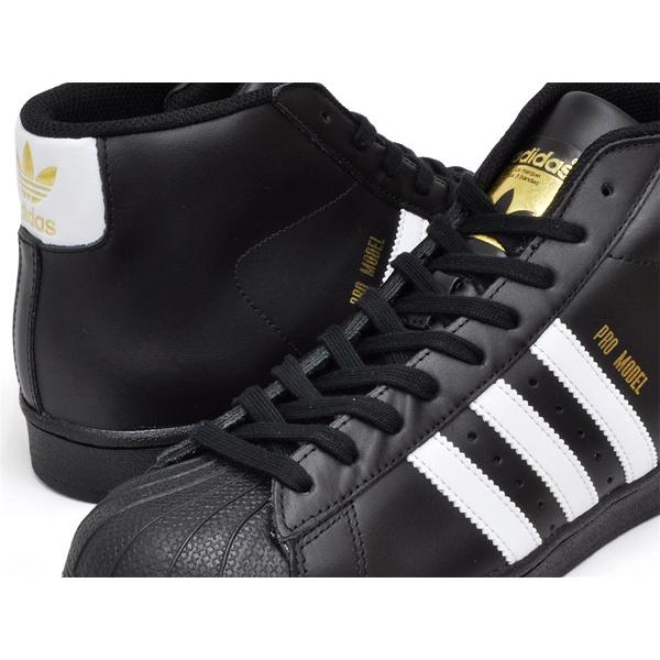 adidas PRO MODEL 【アディダス プロモデル スーパースター】 CBLACK / FTWWHT / GOLDMT｜gettry｜03