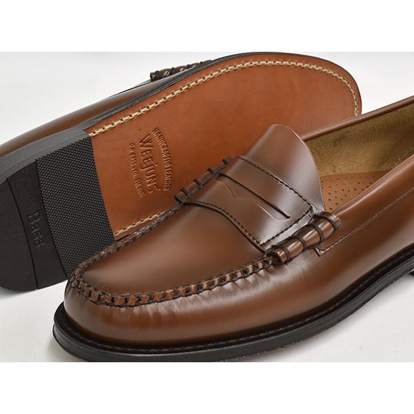 G.H.BASS LARSON MOC PENNY LOAFER 【ジーエイチバス ラーソン モック ペニー】 MID BROWN LEATHER  (LEATHER SOLE) (WIDTH:E) :ba11010h-033:GETTRY - 通販 - Yahoo!ショッピング