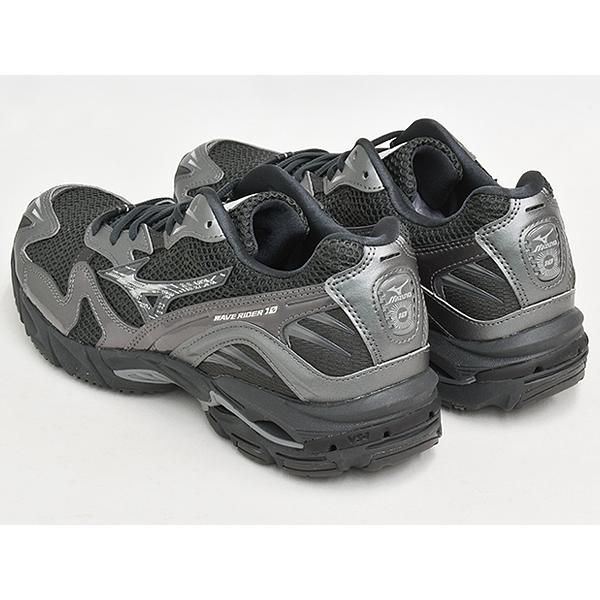MIZUNO WAVE RIDER 10 【ミズノ ウエーブ ライダー 10 ウェーブ 国内正規品】 BLACK SAND / BLACK SAND / METALLIC GRAY |  | 01