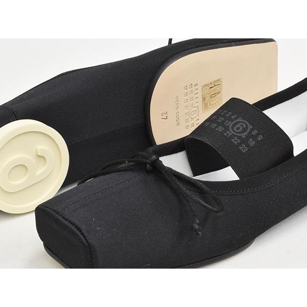 【並行輸入品】MM6 Maison Margiela BALLET FLAT SHOE 【エムエム6 メゾン マルジェラ バレエ フラット シューズ】 BLACKの画像