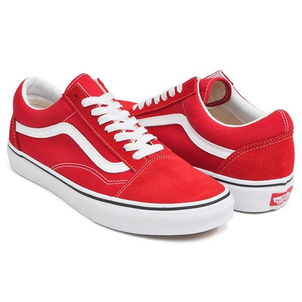 VANS OLD SKOOL 【バンズ オールドスクール レッド 赤】 RACING RED / TRUE WHITE｜gettry