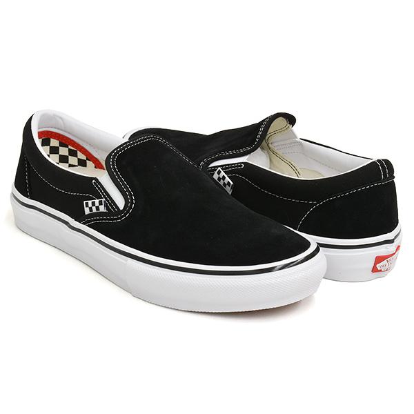 【並行輸入品】VANS SKATE SLIP-ON 【バンズ スケート スリッポン】  BLACK / WHITE