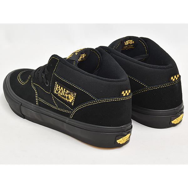 【並行輸入品】[現価格での販売は5/26 0:00まで]VANS SKATE HALF CAB 【バンズ スケート ハーフキャブ】 BLACK / MUSTARDの画像