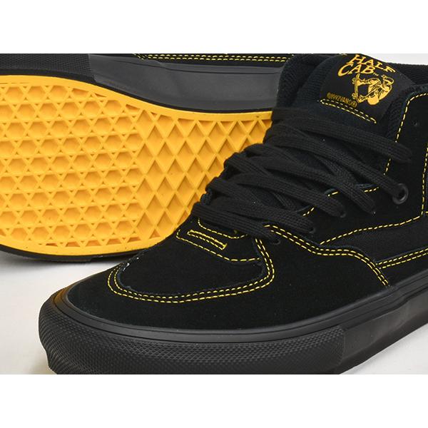 【並行輸入品】[現価格での販売は5/26 0:00まで]VANS SKATE HALF CAB 【バンズ スケート ハーフキャブ】 BLACK / MUSTARDの画像