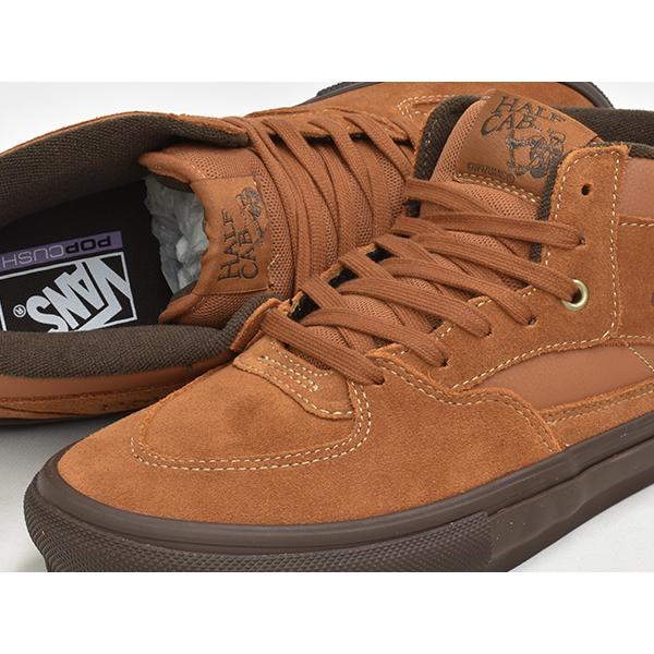 【並行輸入品】[現価格での販売は5/26 0:00まで]VANS SKATE HALF CAB 【バンズ スケート ハーフキャブ】 GOLDEN BROWN / GUMの画像