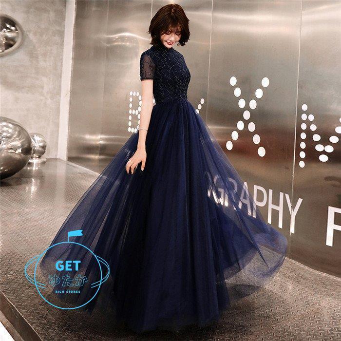 オンラインストアオンライン ロングドレス 演奏会 パーティードレス 袖あり チュールドレス ハイネック 結婚式 ロングワンピース ピアノ 発表会 お呼ばれ 二次会 披露宴 フォーマル 上品 オンライン ストア 口コミ Www Superavila Com