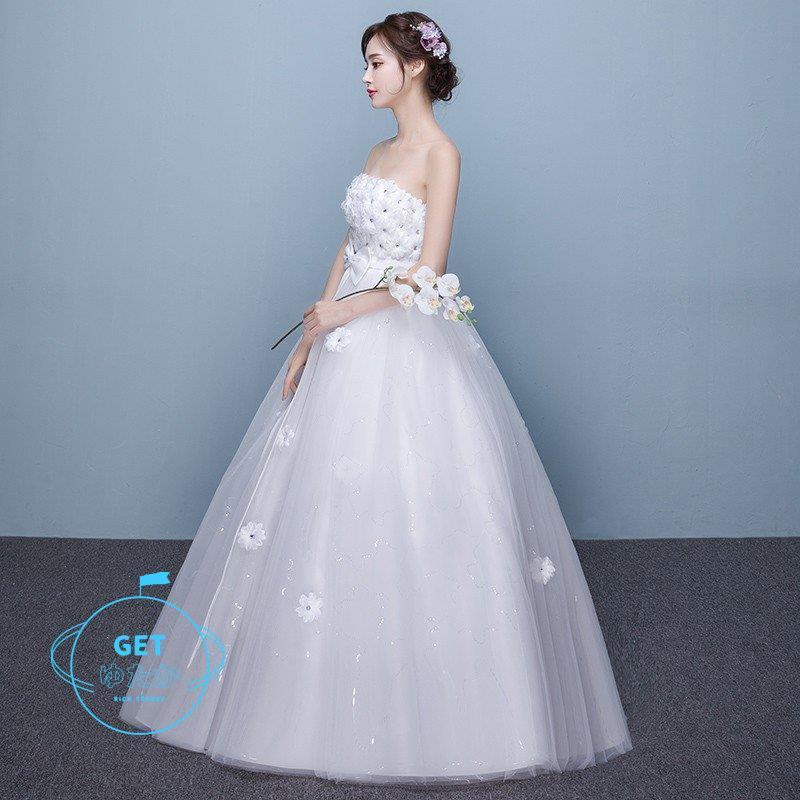 かわいい エンパイア マタニティドレス ウエディングドレス 安い サッシュリボン 白 パーティドレス ロングドレス ブライダル 花嫁 結婚式 ウェディングドレス 二次会 エンパイアライン サイズ Xxxl Www Futurefamous Media