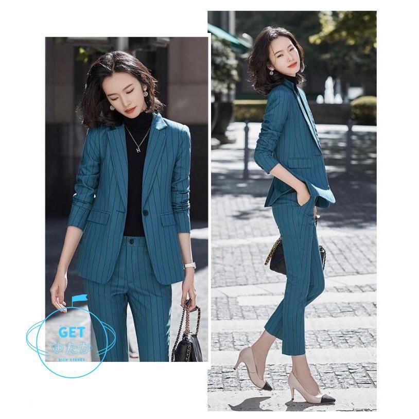 激安 楽天 パンツスーツ リクルートスーツレディース 2点セット ビジネス 細身シルエット フォーマル ストライプ柄 就活 面接 オフィス 通勤 Ol 事務服 着痩せ 超人気セール Www Superavila Com
