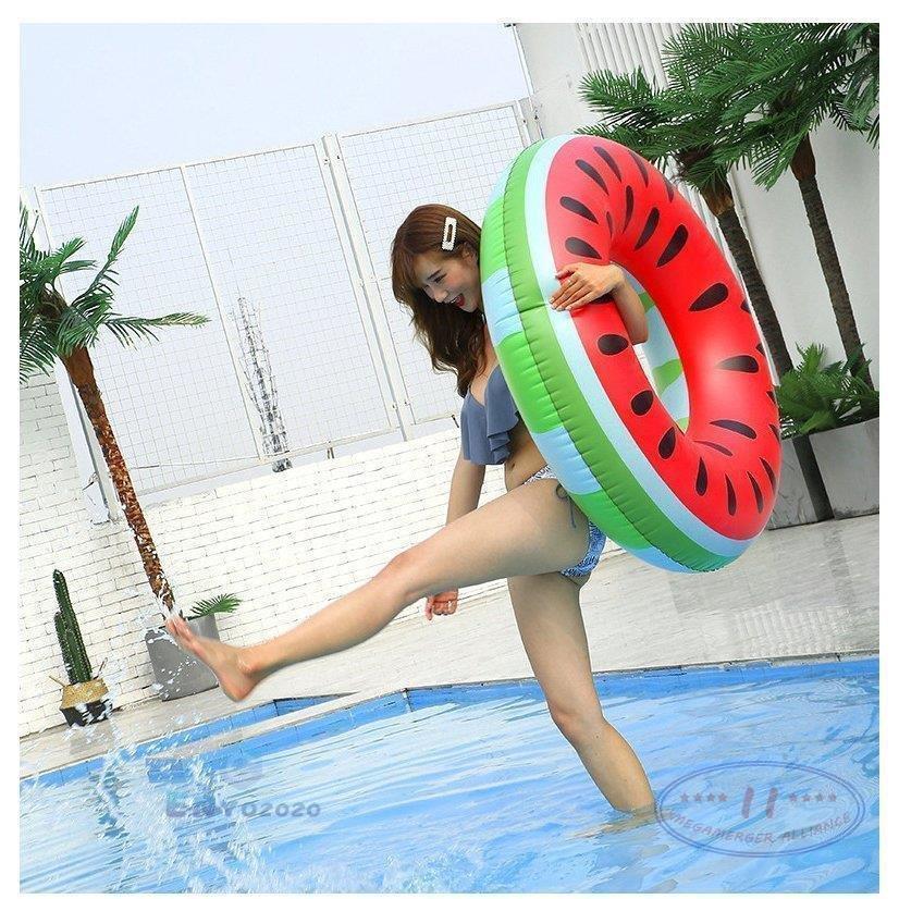 浮き具 大人浮き輪 子供 リング型 円形 スイカ型 アウトドア ビーチグッズ 遊び 夏休み 海 ビーチ サイド プール 海水浴 大きサイズ Ww1 Getゆたか 通販 Yahoo ショッピング