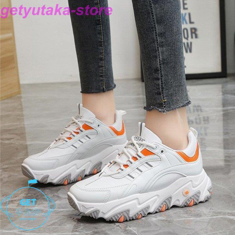 スニーカーレディース スニーカー黒 スニーカー白 スニーカーレディース黒 歩きやすい 疲れない カジュアル 痛くない おしゃれ ファッション 厚底 インヒール Xl12 Getゆたか 通販 Yahoo ショッピング