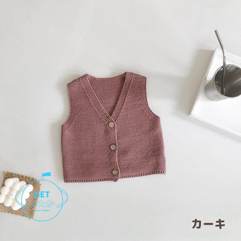 ベビーベスト ニットベスト トップス ベビー 男の子 女の子 Vネック ウッドボタン 単色 シンプル ナチュラル おしゃれ かわいい お出かけ 出産祝 Xpsx3 Lxh Getゆたか 通販 Yahoo ショッピング