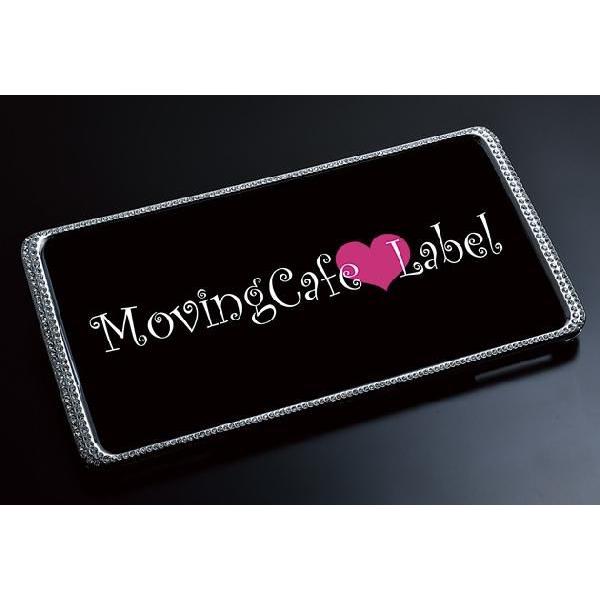 ラインストーン埋込 ナンバーフレーム スワロフスキー調「ライセンス