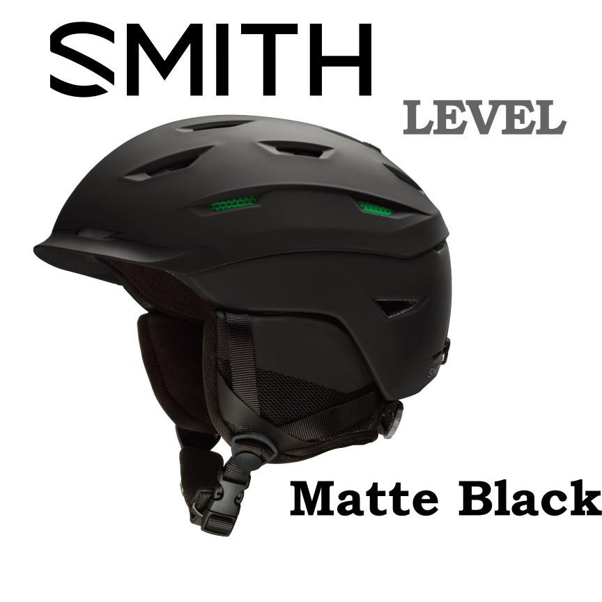 19-20 SMITH 50% OFF スミス 再販ご予約限定送料無料 レベル LEVEL スノーボード スノボ MATTE スキー BLACK 海外 日本正規品 ヘルメット HELMET