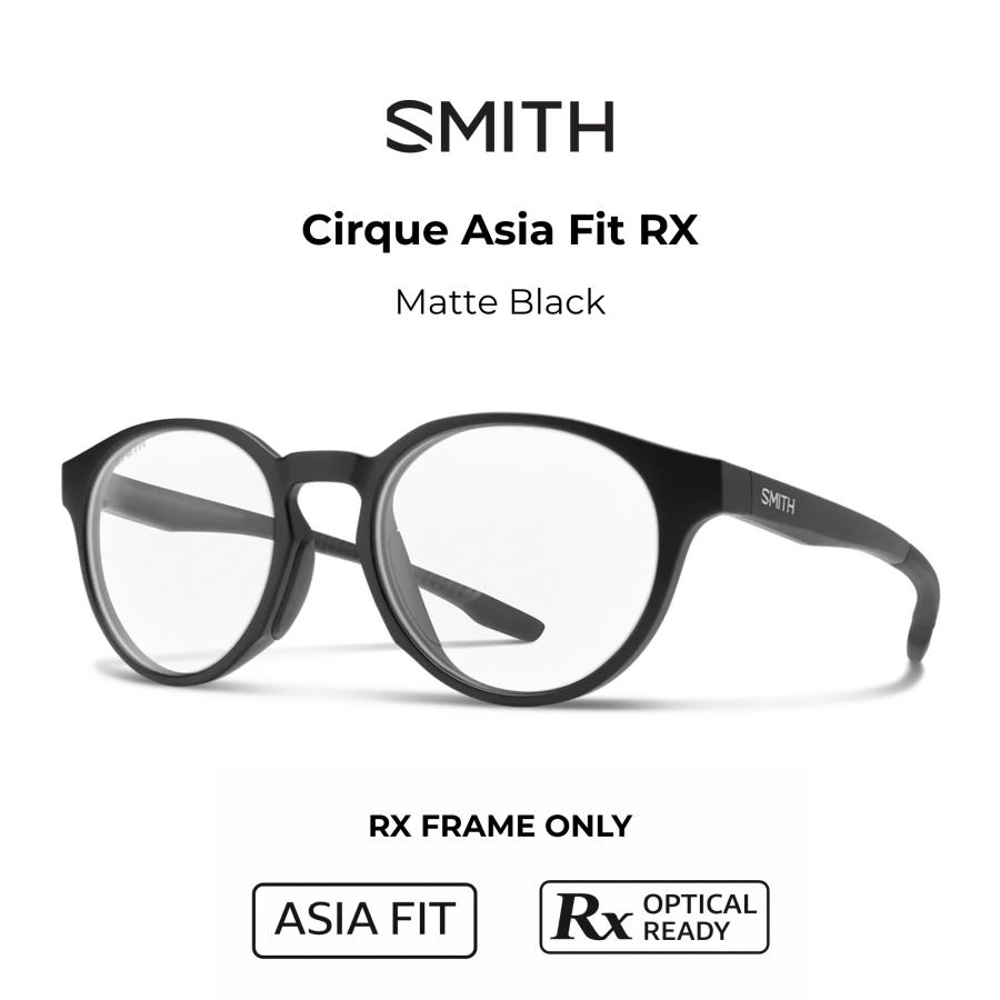 SMITH（スミス） Cirque RX Matte Black デモレンズ アジアンフィット 度付き対応フレーム【正規品】 : G.F ...