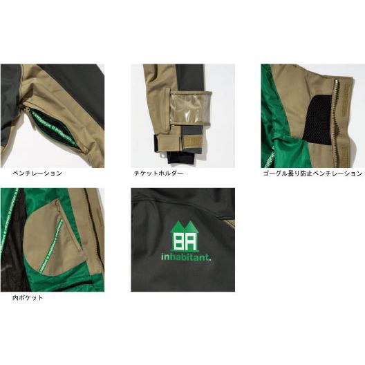25% OFF 22-23【INHABITANT】インハビタント スキー スノーボード ウェア ジャケット バックカントリー SKI SNOWBOARD ISM22OT33 Polyester