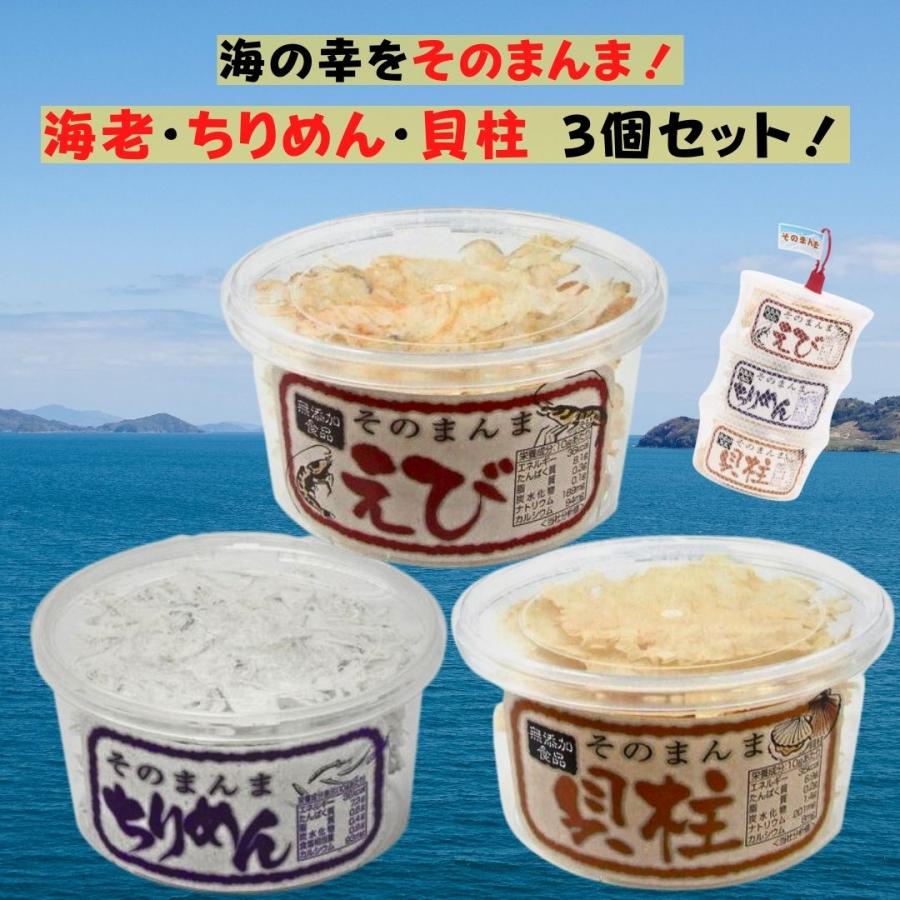 オカベ そのまんまセット 10g×3個 えび ちりめん 貝柱 珍味 おやつ