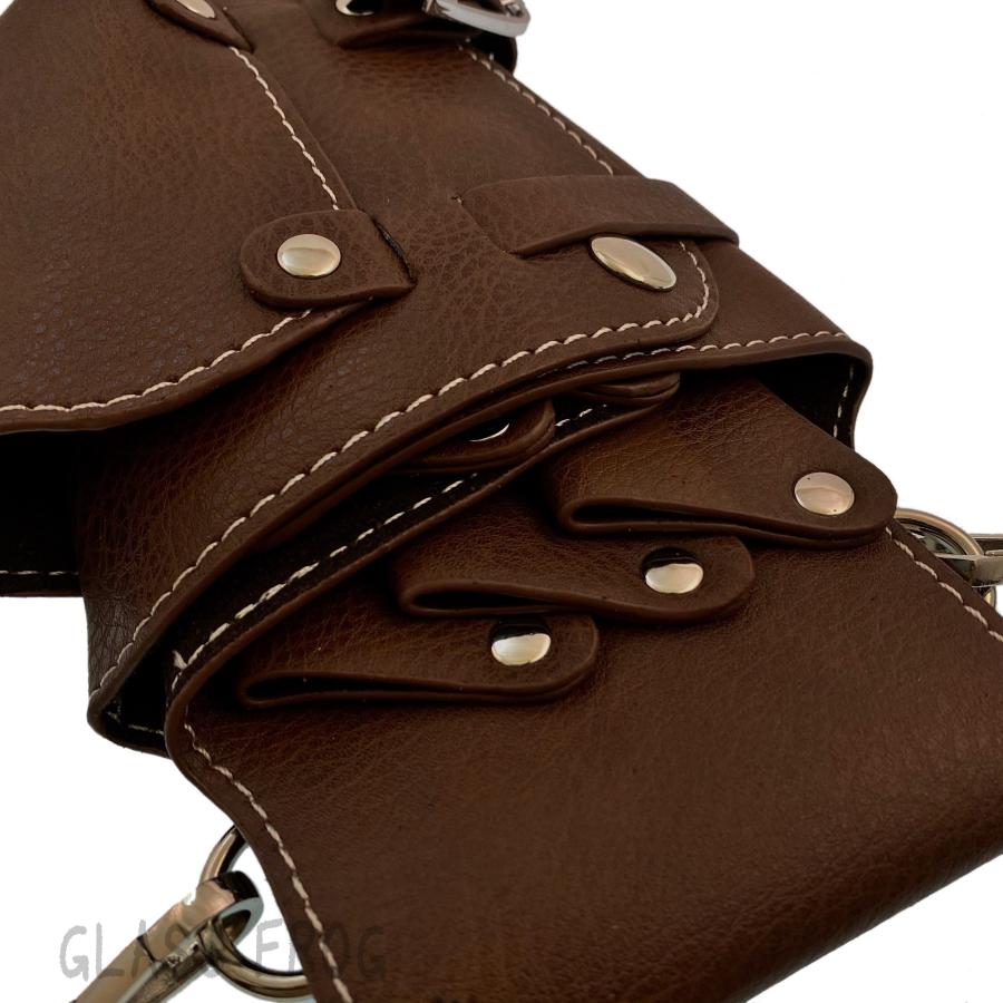 シザーケース レギュラータイプ PUレザー ハサミ5丁収納 送料