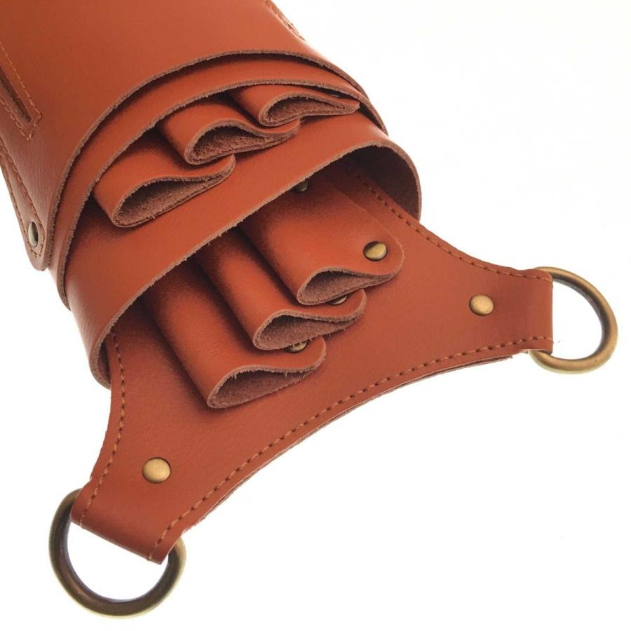 本革シザーケース Tall タイプ 本革ベルト付 送料無料 ハサミ6丁