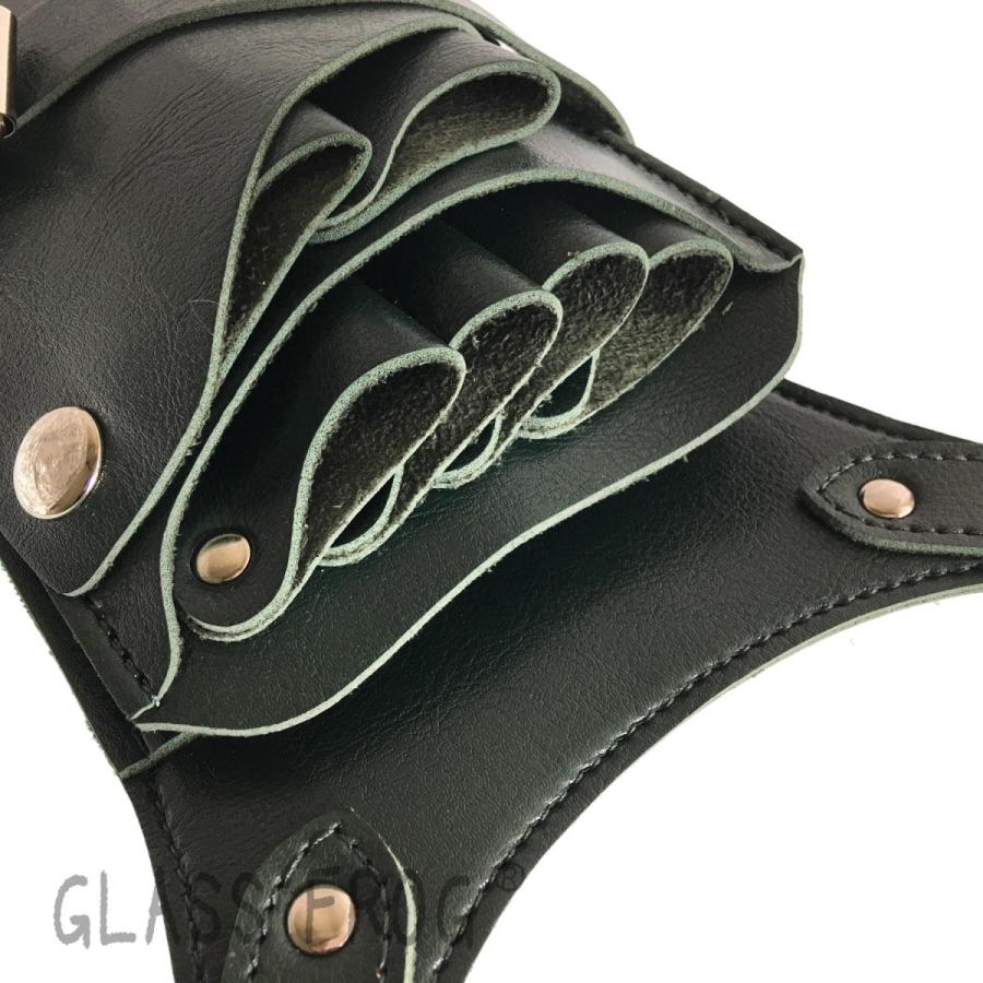 シザーケース Tallタイプ PUレザー ハサミ6丁収納 PUレザー 美容師