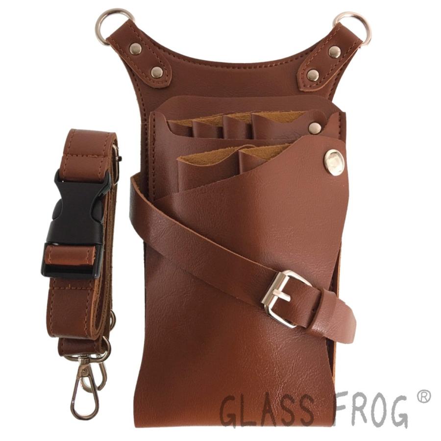 シザーケース Tallタイプ PUレザー ハサミ6丁収納 PUレザー 美容師