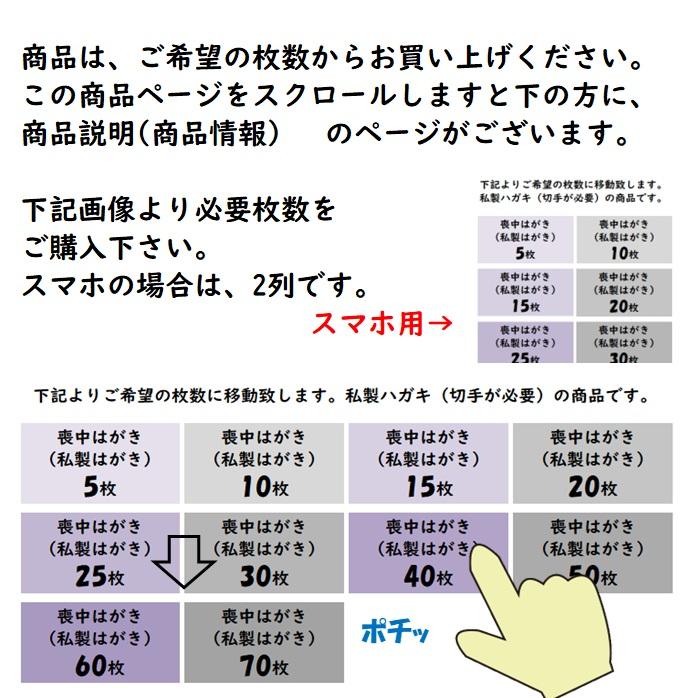 喪中はがき 印刷 5枚〜20枚 名入れ有 私製はがき 送料無料 : ギフト