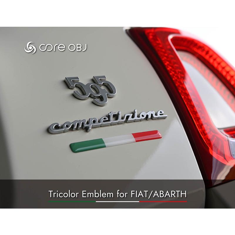 アバルト , フィアット トリコロール エンブレムステッカー ABARTH 