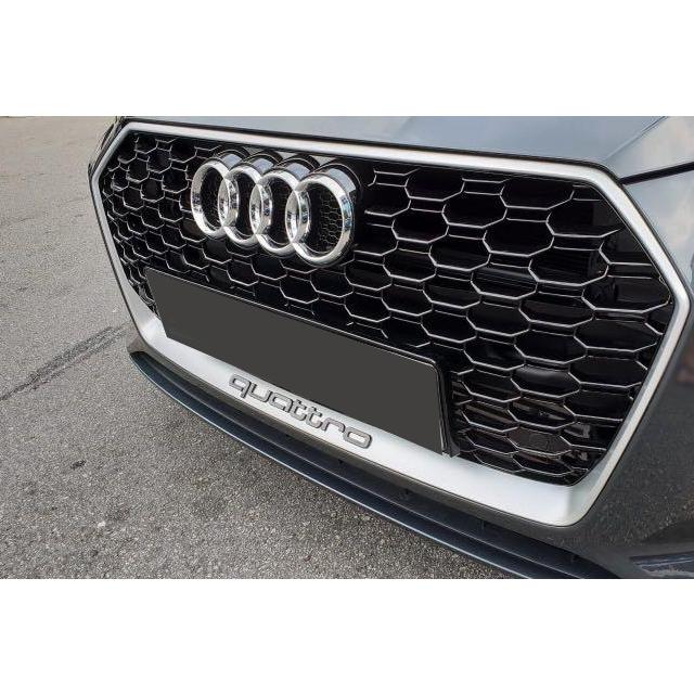 アウディ A5 / S5 (B9/F5) RSスタイル グリル・シルバーフレーム シングル Audiの画像