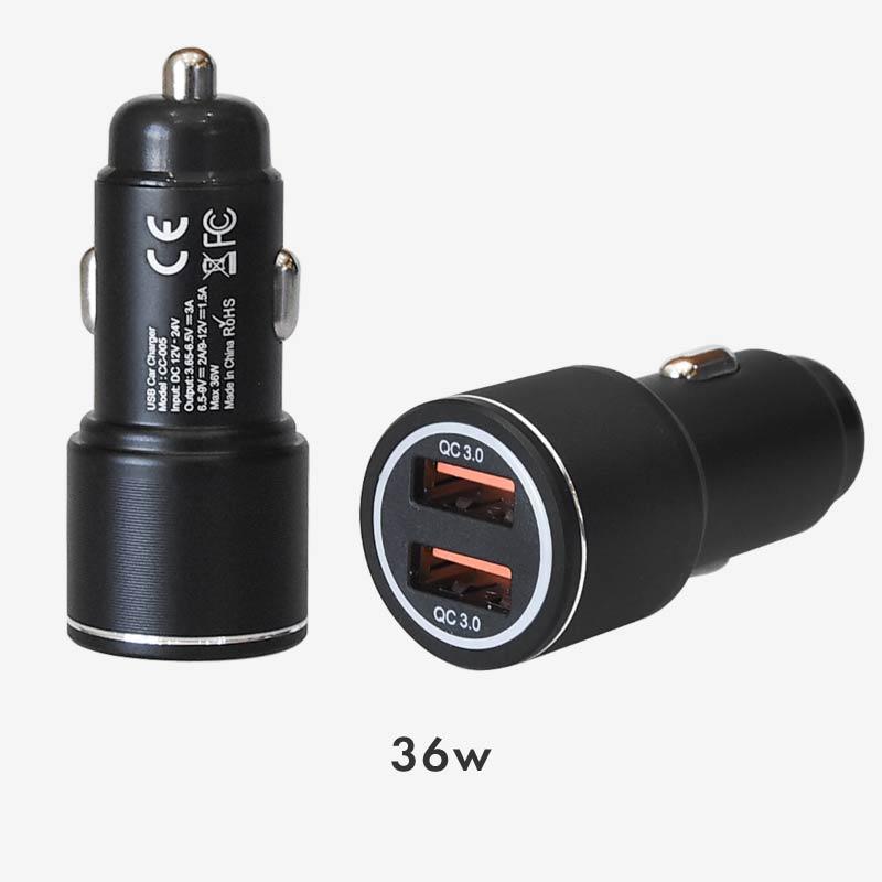 カーチャージャー シガーソケット usb 急速充電 増設 2連 2ポート 2口