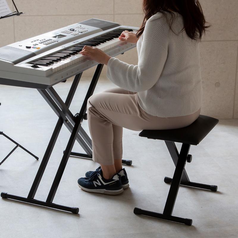 キーボードベンチ 椅子 スツール 折りたたみ 高さ調節 いす イス