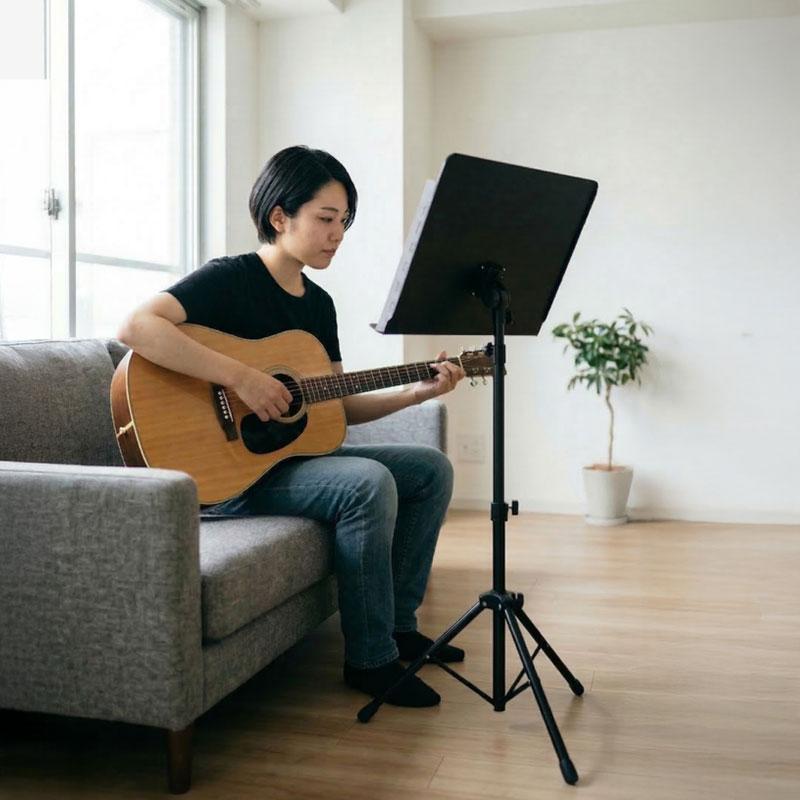 譜面台 軽量 コンパクト 折りたたみ 穴無し 穴なし 楽譜台 楽譜立て