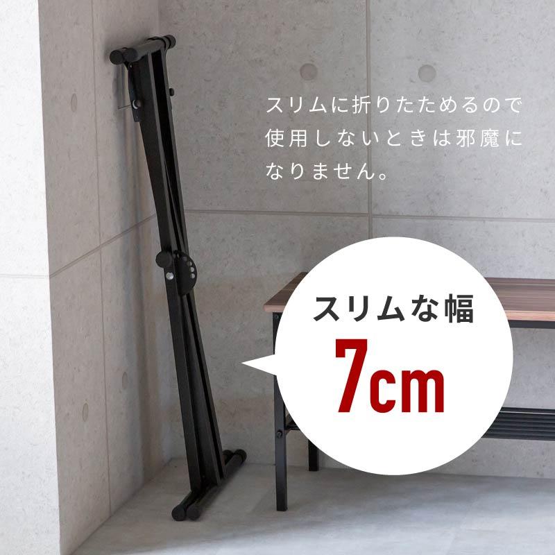 キーボードスタンド 折り畳み 幅高さ調整可能 置き台 黒金属 キーボードスタンド X型 折りたたみ 軽量 高さ調節可 ブラック