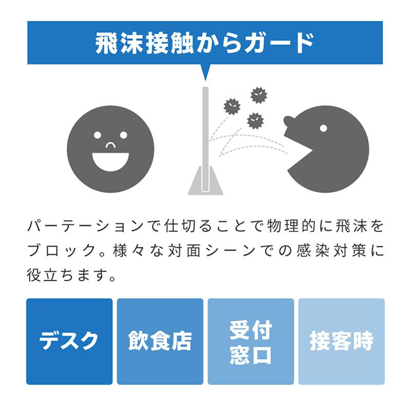 アクリルパーテーション 卓上 スタンド 5枚 600 400 アクリル板
