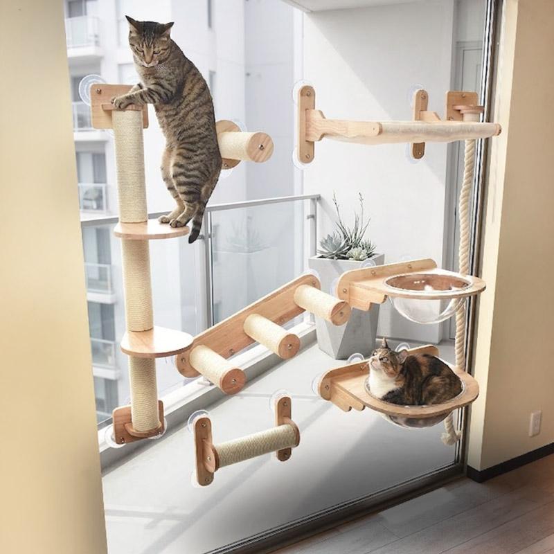 キャットウォーク キャットタワー 猫 窓 穴あけ不要 賃貸 壁を傷つけ