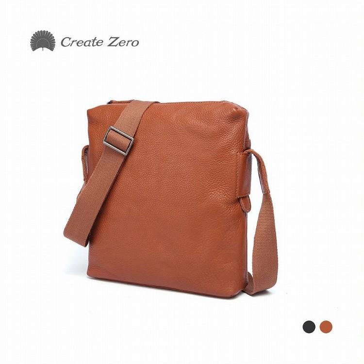 ショルダーバッグ メンズ レディース 本革 牛革 斜めがけ 人気 おすすめ 選べる2色 ブランド Create Zero クリスマス ギフト 190 ジージーバンク ヤフー店 通販 Yahoo ショッピング