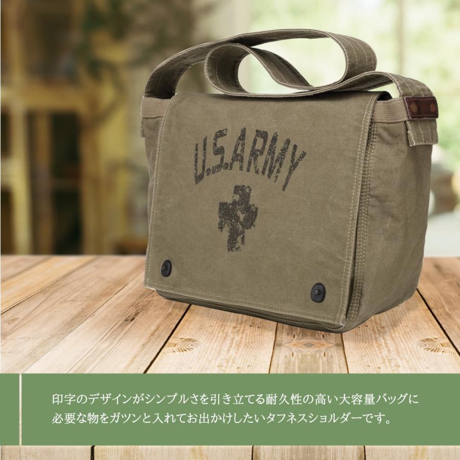 ショルダーバッグ メンズ 斜めがけ USARMY かっこいい キャンバス 帆布