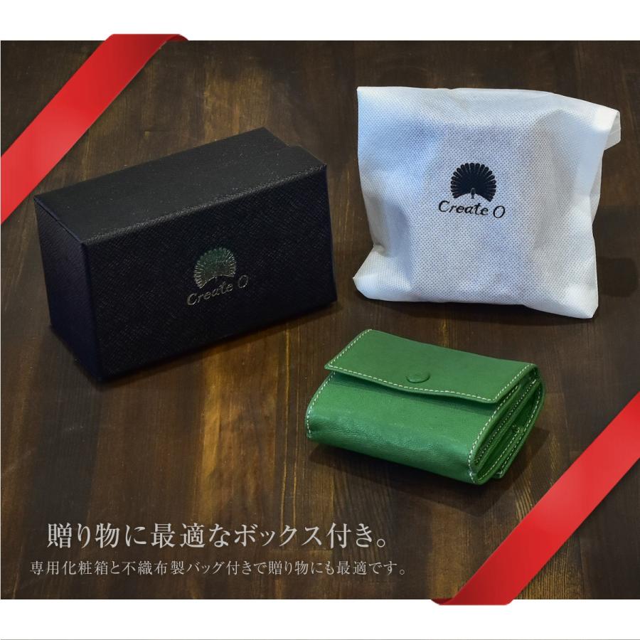 【箱つき極美品】 三つ折り財布 三つ折り財布 レディース メンズ コンパクト ボックス型 多機能 本革