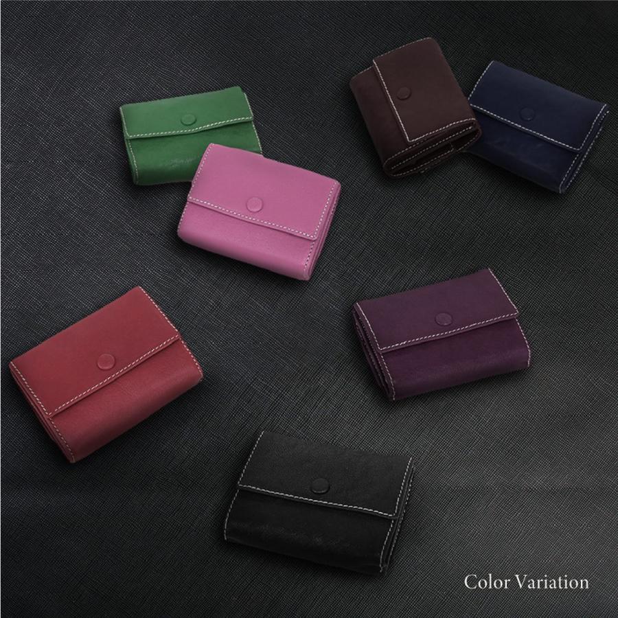 三つ折り財布 レディース メンズ コンパクト ボックス型 多機能 本革