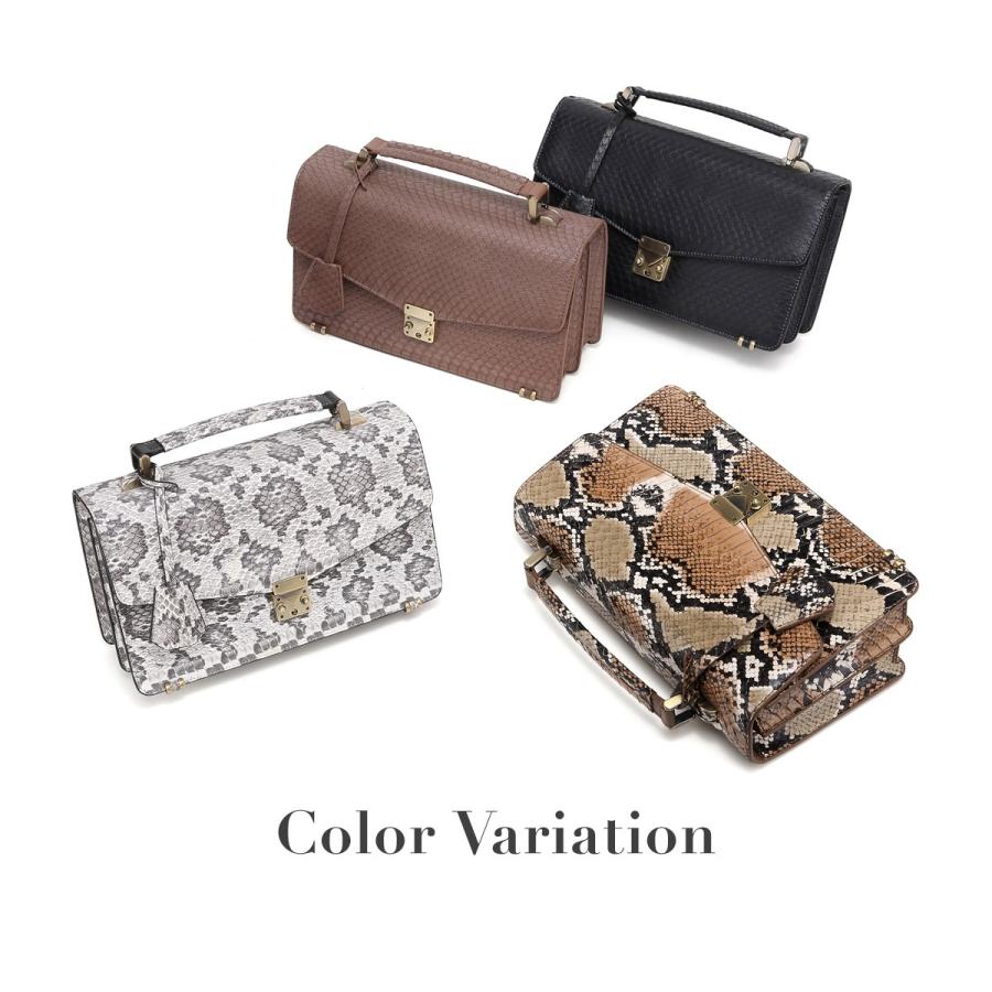 セカンドバック　パイソン柄　本革 パイソン セカンドバッグ メンズ 仕切り キーケース 蛇革 本革