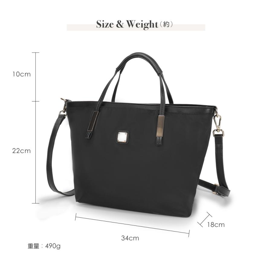 トートバッグ ショルダーバッグ レディース ファスナー付き 2way 
