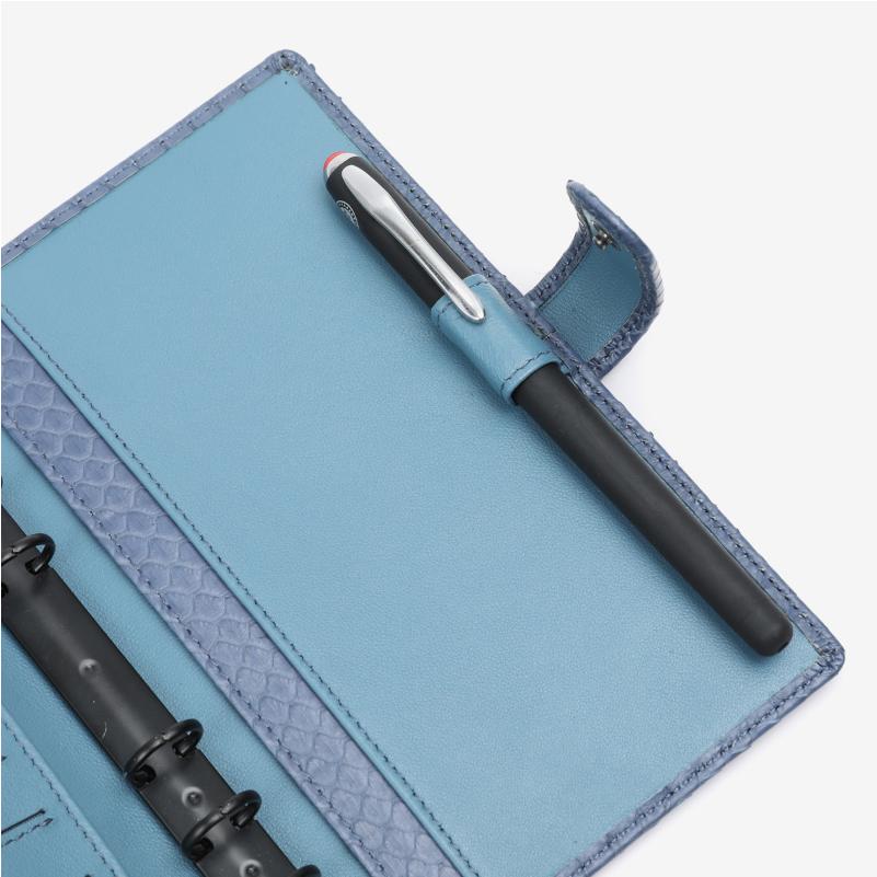 DESERT 【パイソン】システム手帳 革レザー ステーショナリー 文具 手帳カバー レディース メンズ システム手帳 バイブルサイズ パイソン