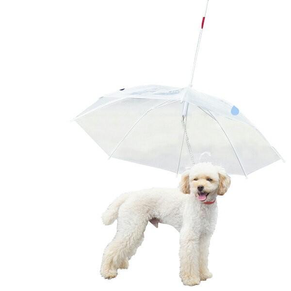 ペット用品 犬 傘 ドッグ アンブレラ 直径77cm 小型犬 中型犬  散歩 雨具 リード ハーネス わんちゃん 犬用｜ggbank